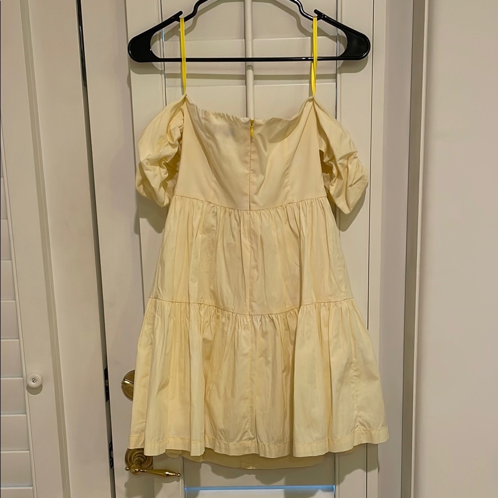 STAUD Light Yellow Off-Shoulder Dress - Picture 5 of 6